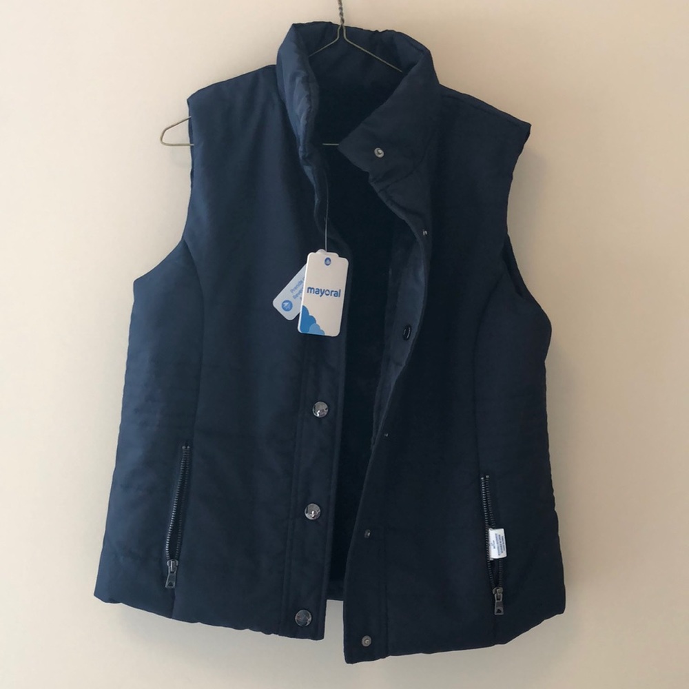 Women’s Blue fur-lined vest